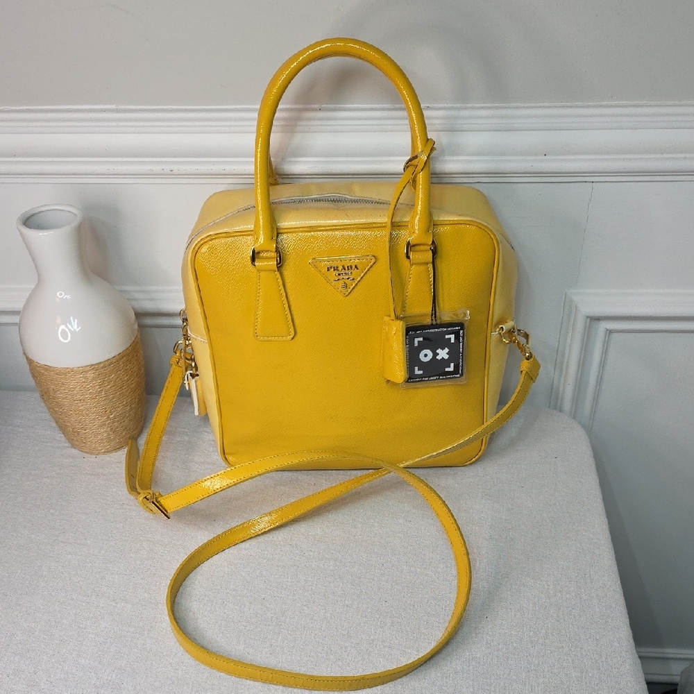 Prada BL0864 Saffiano Bernice Handbag COA included